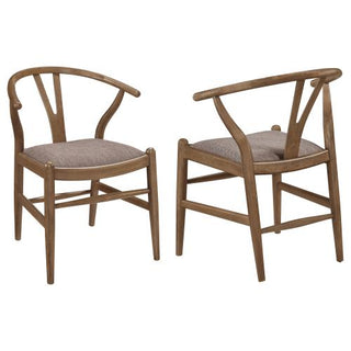 Dinah Wood Wishbone Dining Side Chair Walnut (Set of 2)