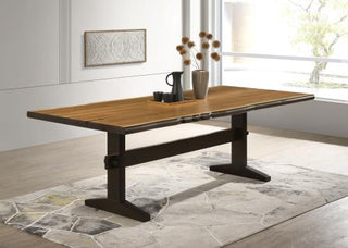 Bexley 90-inch Live Edge Dining Table Natural Honey