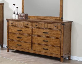 Brenner 8-Drawer Dresser Rustic Honey