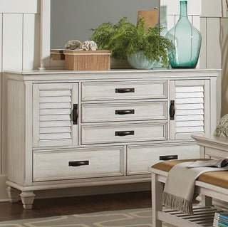 Franco 5-Drawer Dresser Antique White