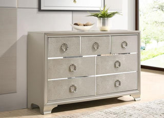 Salford 7-Drawer Dresser Metallic Sterling