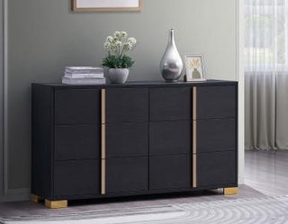 Marceline 6-Drawer Dresser Black