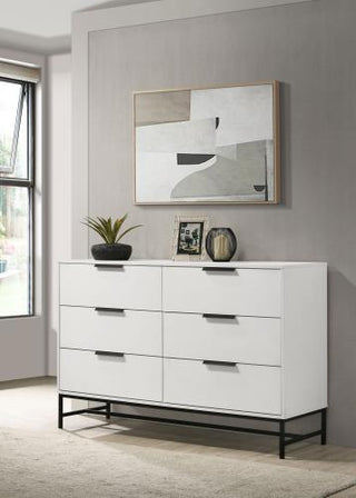 Sonora 6-drawer Bedroom Dresser White