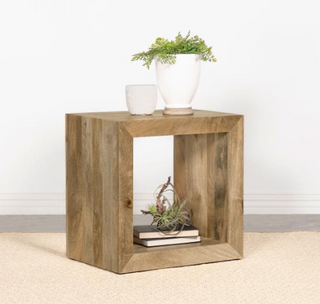 Benton Rectangular Solid Wood End Table Natural