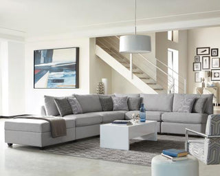 Cambria 5-piece Upholstered Modular Sectional Sofa Grey