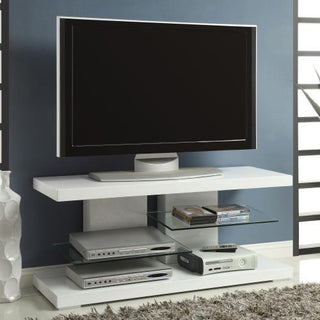 Cogswell 2-shelf Wood 47" TV Stand White High Gloss