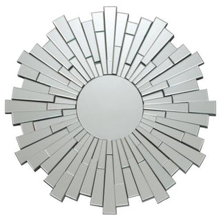 Danika 40 x 40 Inch Round Sunburst Wall Mirror Silver