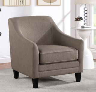 Liam Upholstered Sloped Arm Accent Club Chair Camel