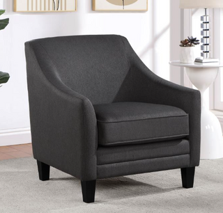 Liam Upholstered Sloped Arm Accent Club Chair Black