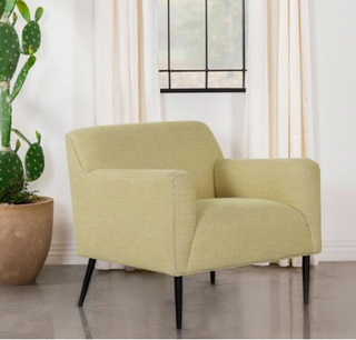 Darlene Upholstered Track Arms Accent Chair Lemon