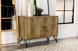 Eileen 2-door Wood Storage Accent Cabinet Natural