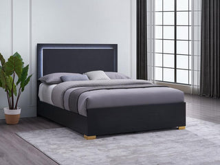 Marceline Full Bed With LED Headboard Black