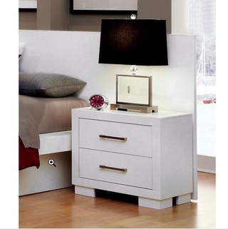 Jessica 2-Drawer Nightstand White