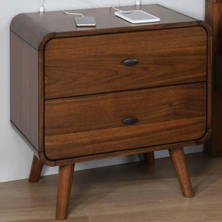 Robyn 2-Drawer Nightstand Dark Walnut