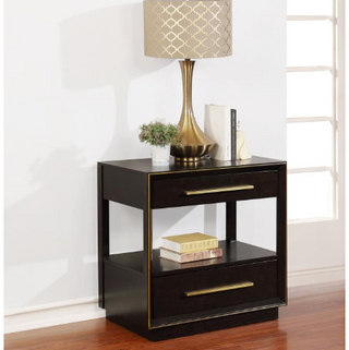 Durango 2-Drawer Nightstand Smoked Peppercorn