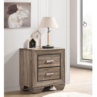 Kauffman 2-Drawer Nightstand Washed Taupe