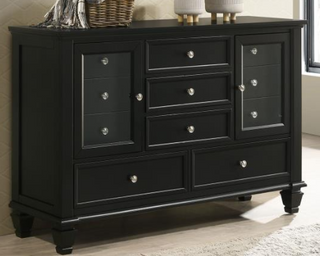 Sandy Beach 11-Drawer Dresser Black