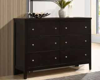 Carlton 6-Drawer Rectangular Dresser Cappuccino