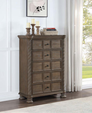 Emmett 5-Drawer Chest Walnut