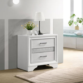 Miranda 2-Drawer Nightstand Tray White