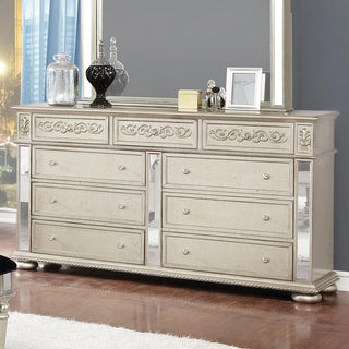 Heidi 9-Drawer Dresser Metallic Platinum