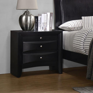 Briana Rectangular 2-Drawer Nightstand Black